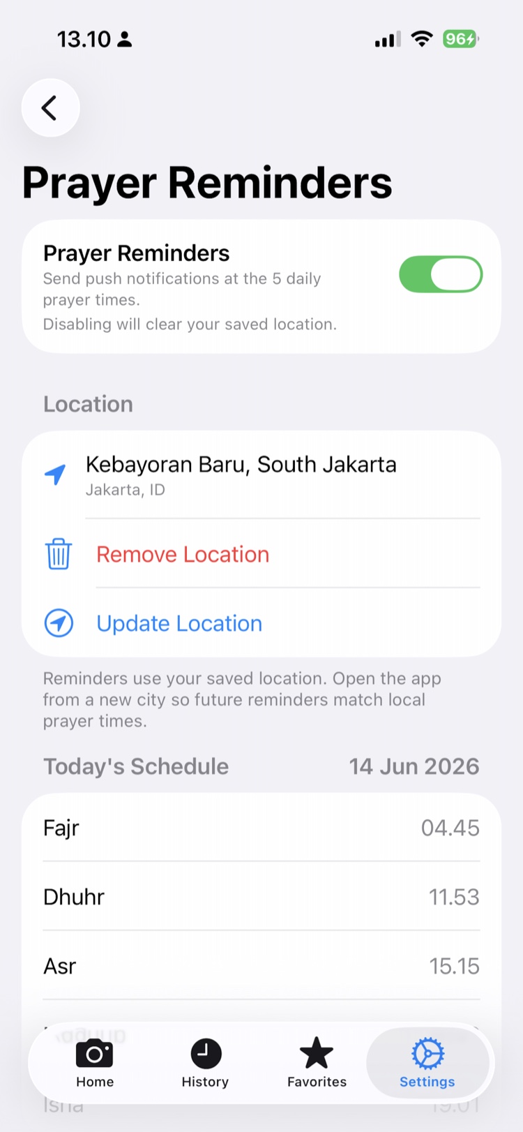 Lightio prayer reminders — accurate prayer times with sun and weather